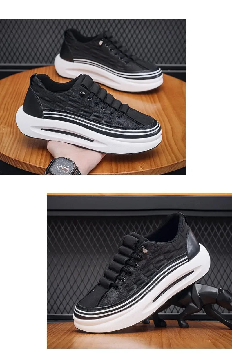 Men's Non-Slip Platform Sneakers — Breathable Casual Loafers