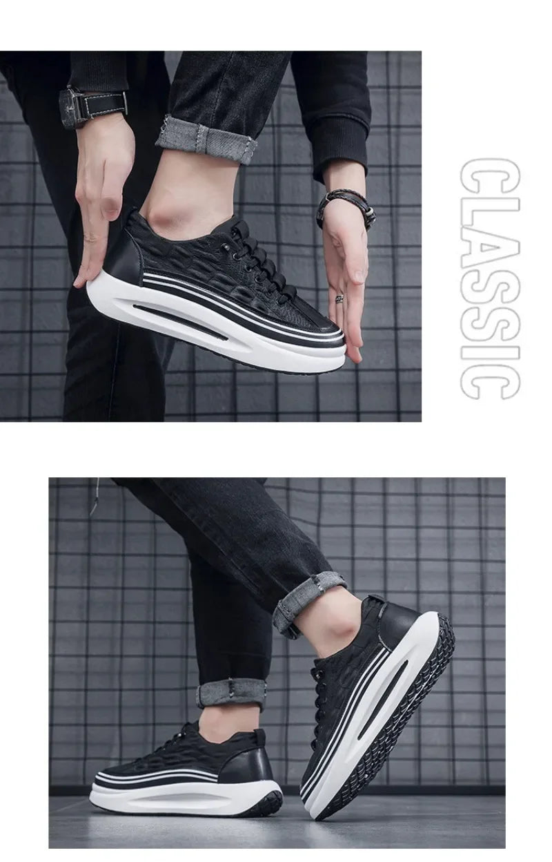 Men's Non-Slip Platform Sneakers — Breathable Casual Loafers