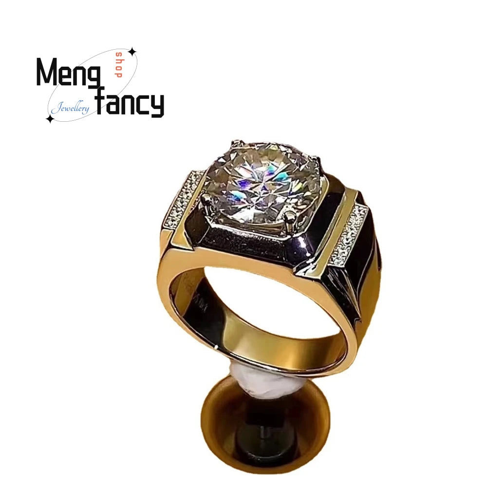 Men's 925 Sterling Silver Ring Set — Luxury Handcrafted Fashion Jewellery Gift