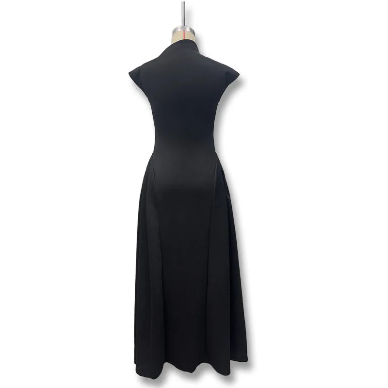 Women's Sleeveless Solid Color A-Line Party & Prom Dress