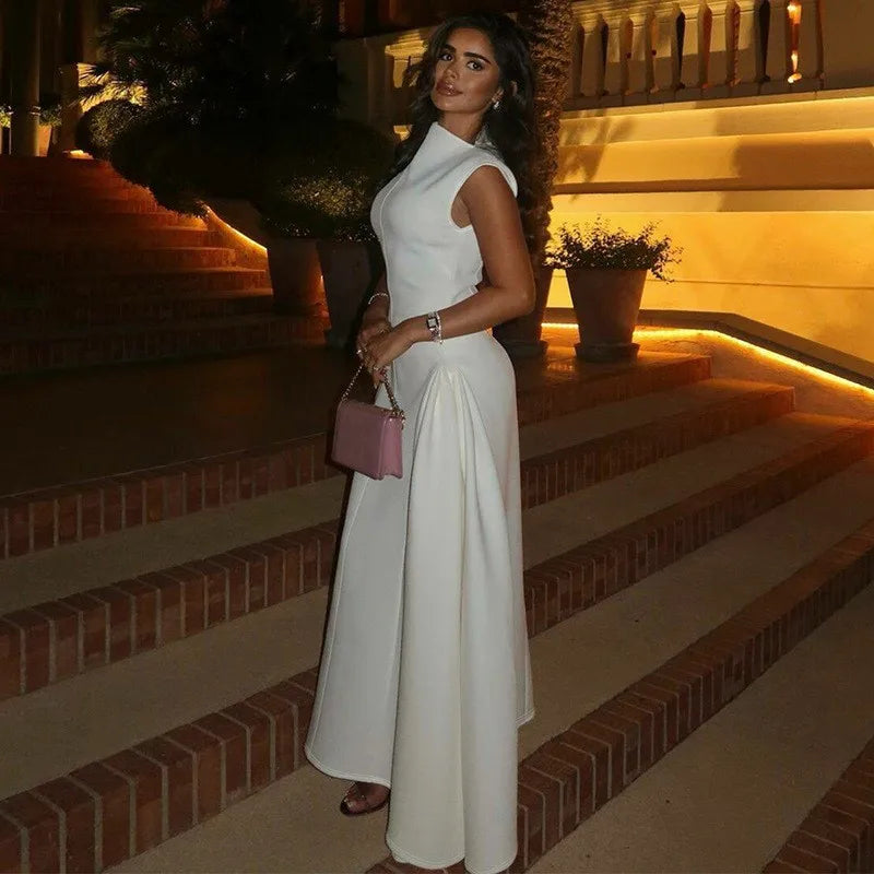 Women's Sleeveless Solid Color A-Line Party & Prom Dress