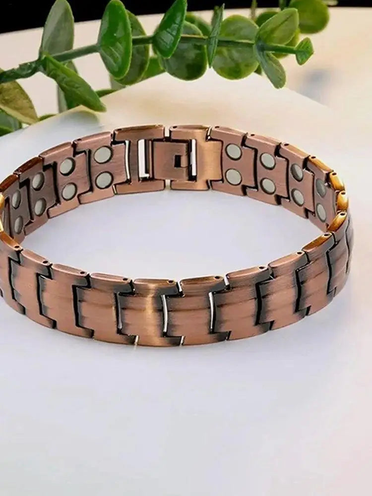 Men's Pure Copper Magnetic Bracelet — Adjustable Sports & Gym Jewellery (21 cm)